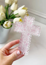 Load image into Gallery viewer, Scalloped Acrylic Cross Block
