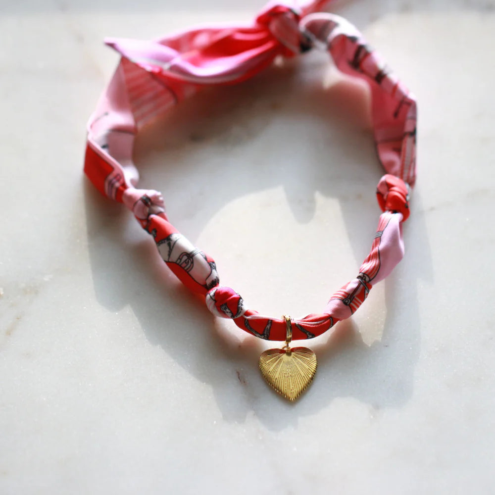 Pink Scarf Nacklace