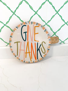 Give Thanks Dusk Wooden Round Board