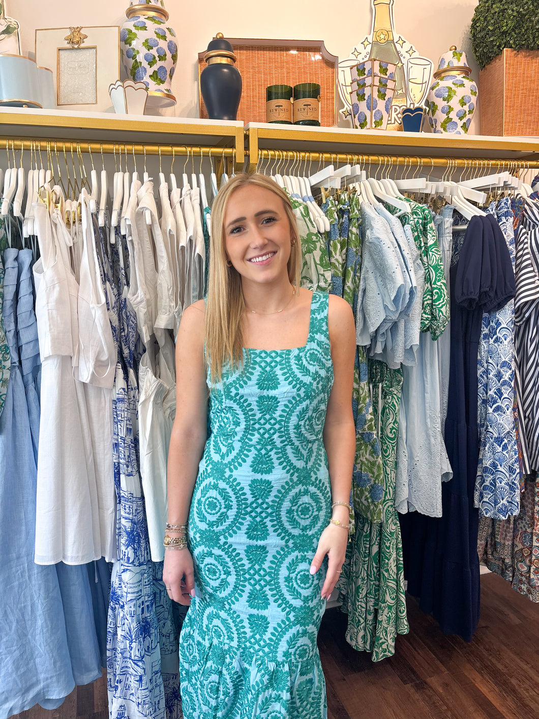 Rose Eyelet Dress