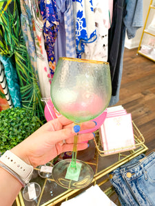 Rainbow Wine Glass