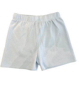 Blue Stripe Knit Shorts