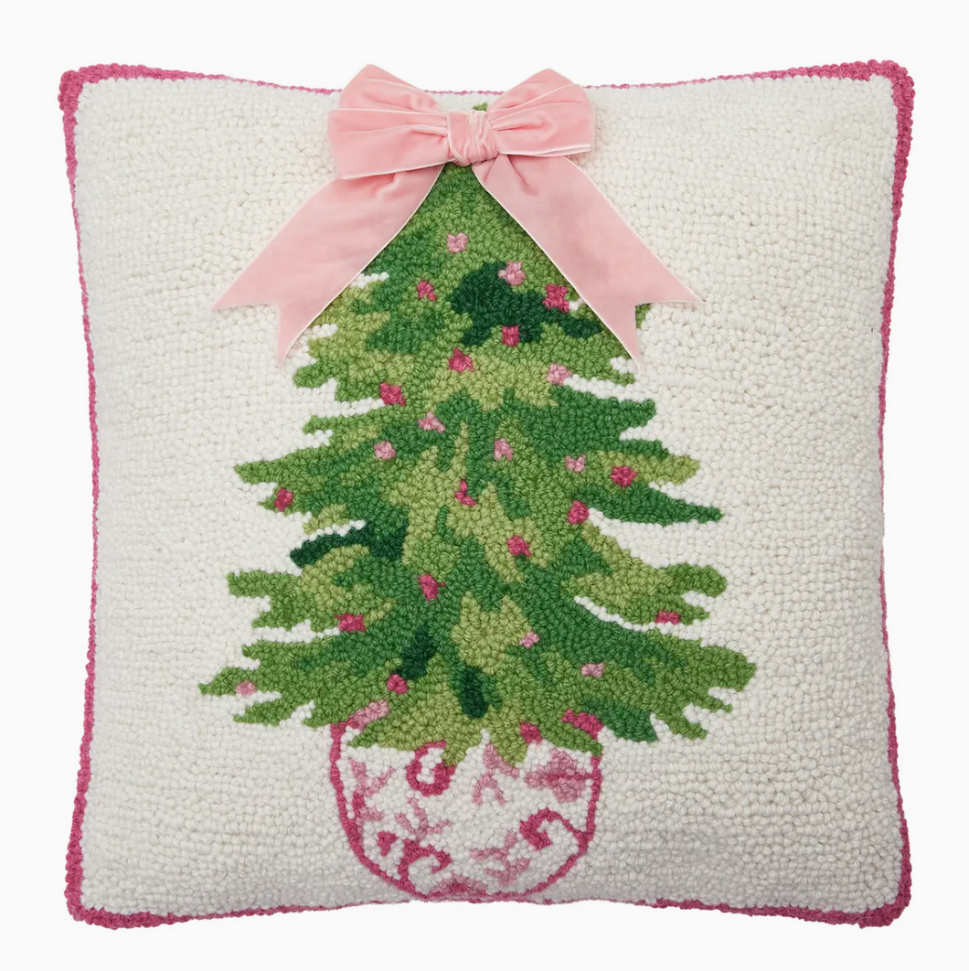Chinoiserie Ribbon Tree Pillow